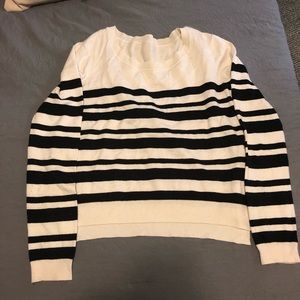 Black and white striped sweater